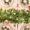 2 Pack 5.7 Ft Christmas Cedar Garland - Christmas Garland with 40 Led Lights Strings, Garlands for Decoration Christmas, Pine Garland for Winter Table Mantle Wall Room Outdoor Indoor Decor
